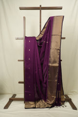 Purple Maheshwari Saree - SRPMS1173