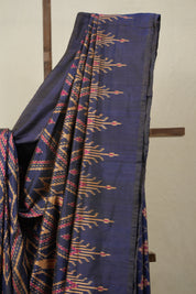 Royal Blue Pochampalli Silk Ikat Saree - SRRBPSIS294