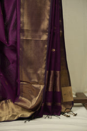 Purple Maheshwari Saree - SRPMS1173