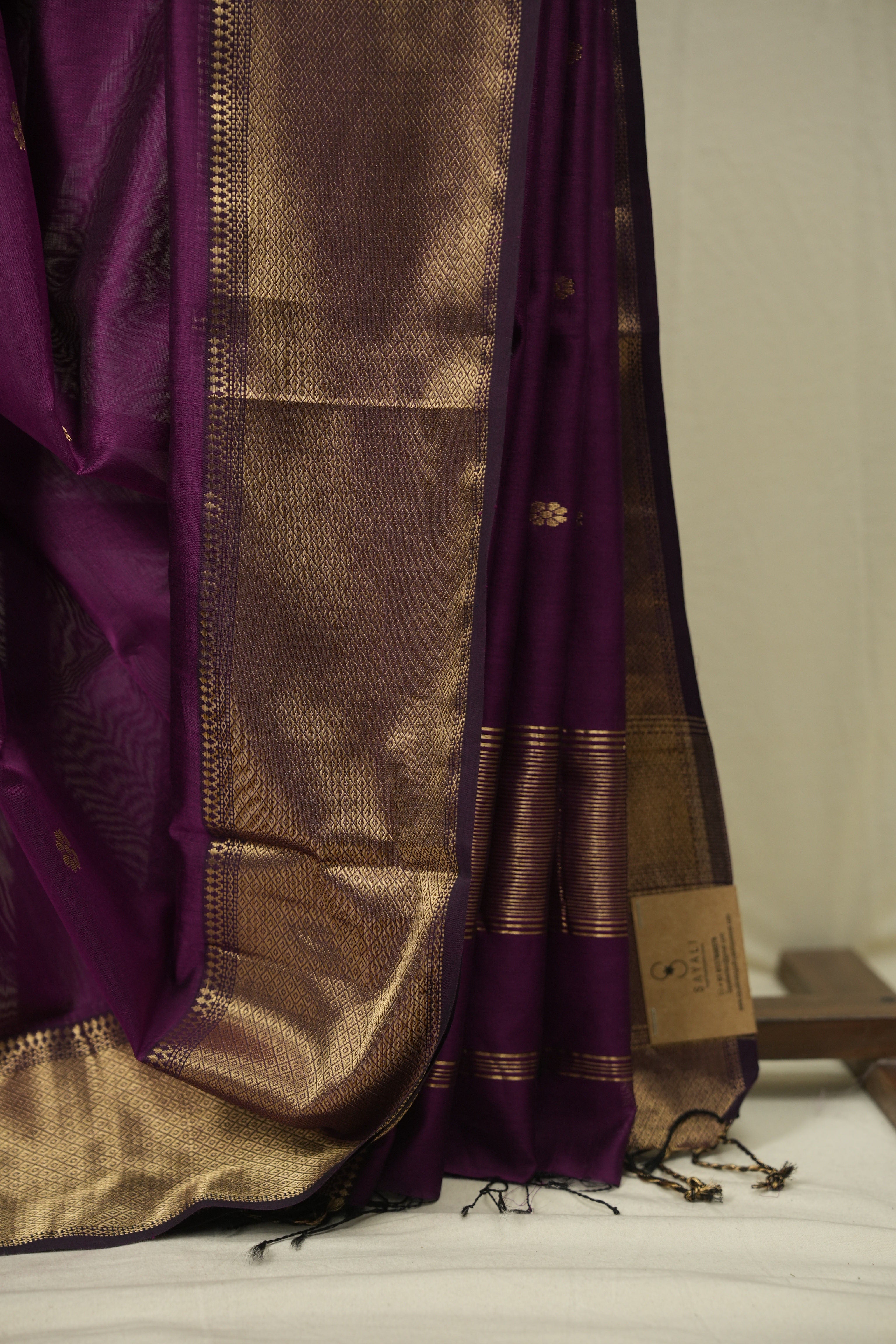 Purple Maheshwari Saree - SRPMS1173
