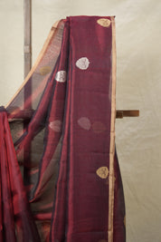 Maroon Tissue Banarasi Silk Saree - SRMTBSS009