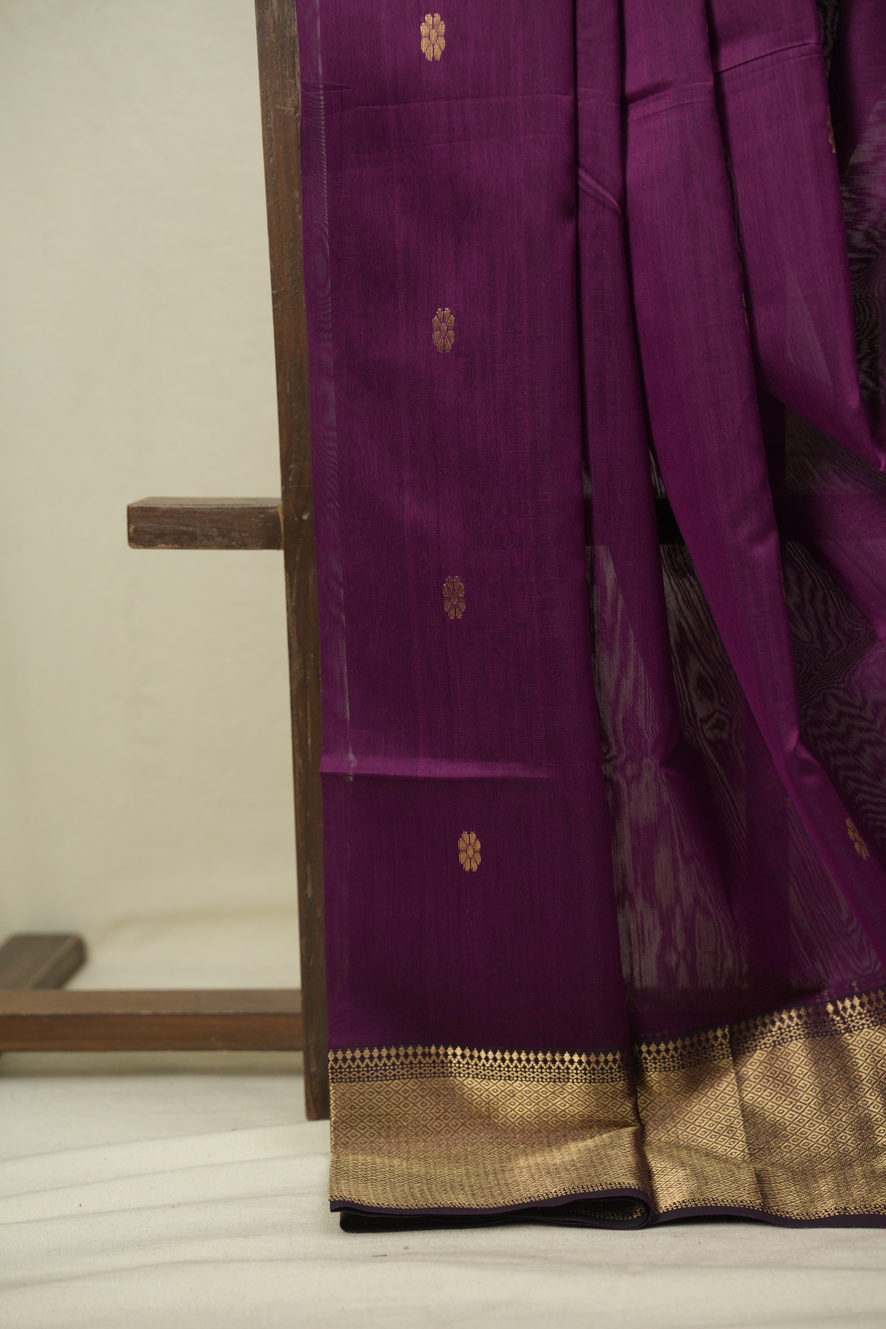 Purple Maheshwari Saree - SRPMS1173