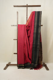 Red Raw Silk Saree - SRRRSS614