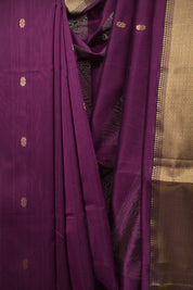 Purple Maheshwari Saree - SRPMS1173