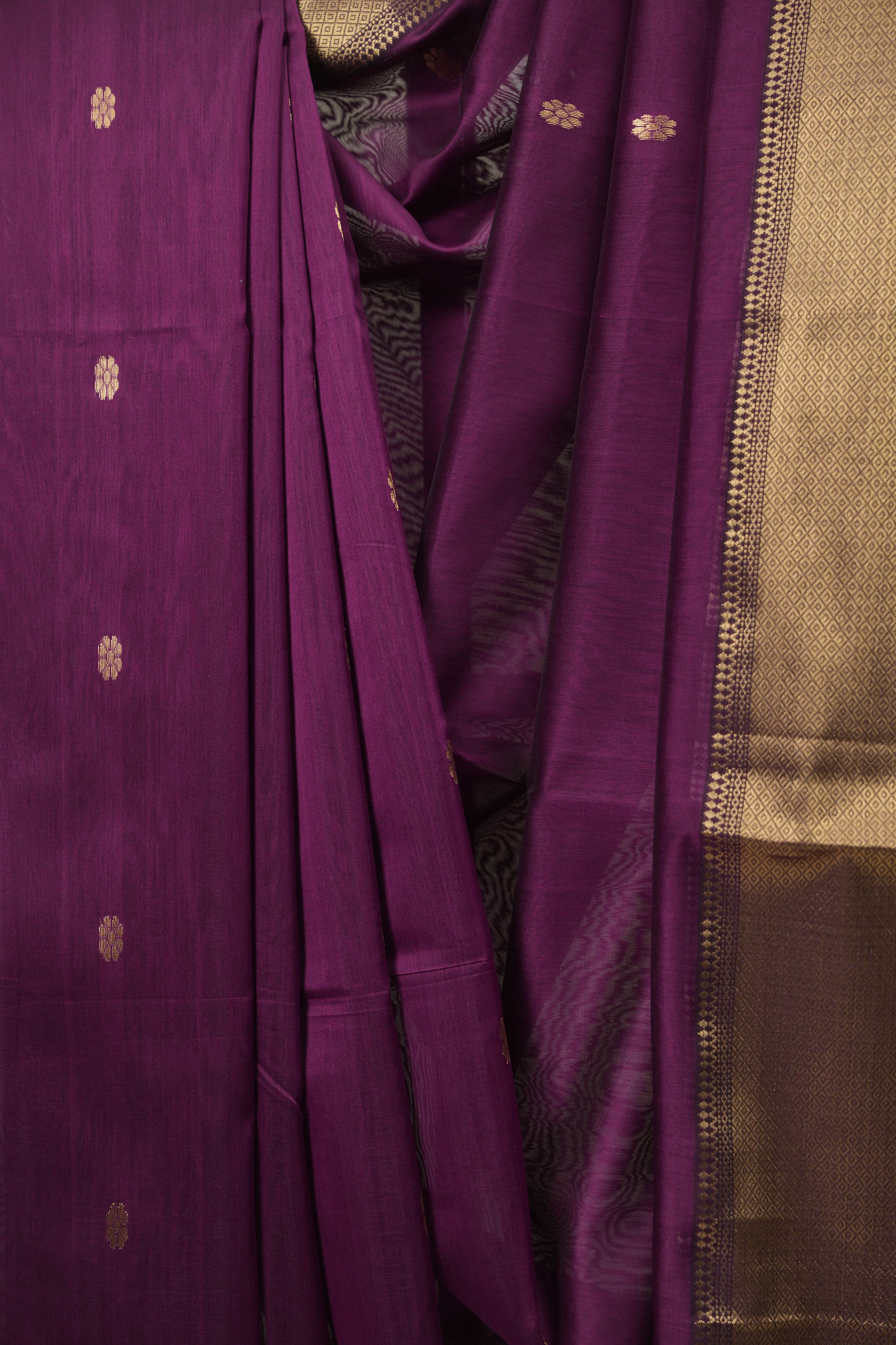 Purple Maheshwari Saree - SRPMS1173