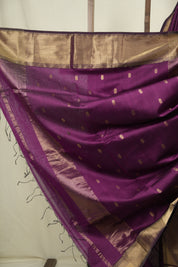 Purple Maheshwari Saree - SRPMS1173