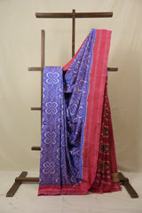 Blue Pochampalli Silk Ikat Saree - SRBPSIS307