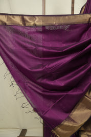 Purple Maheshwari Saree - SRPMS1173