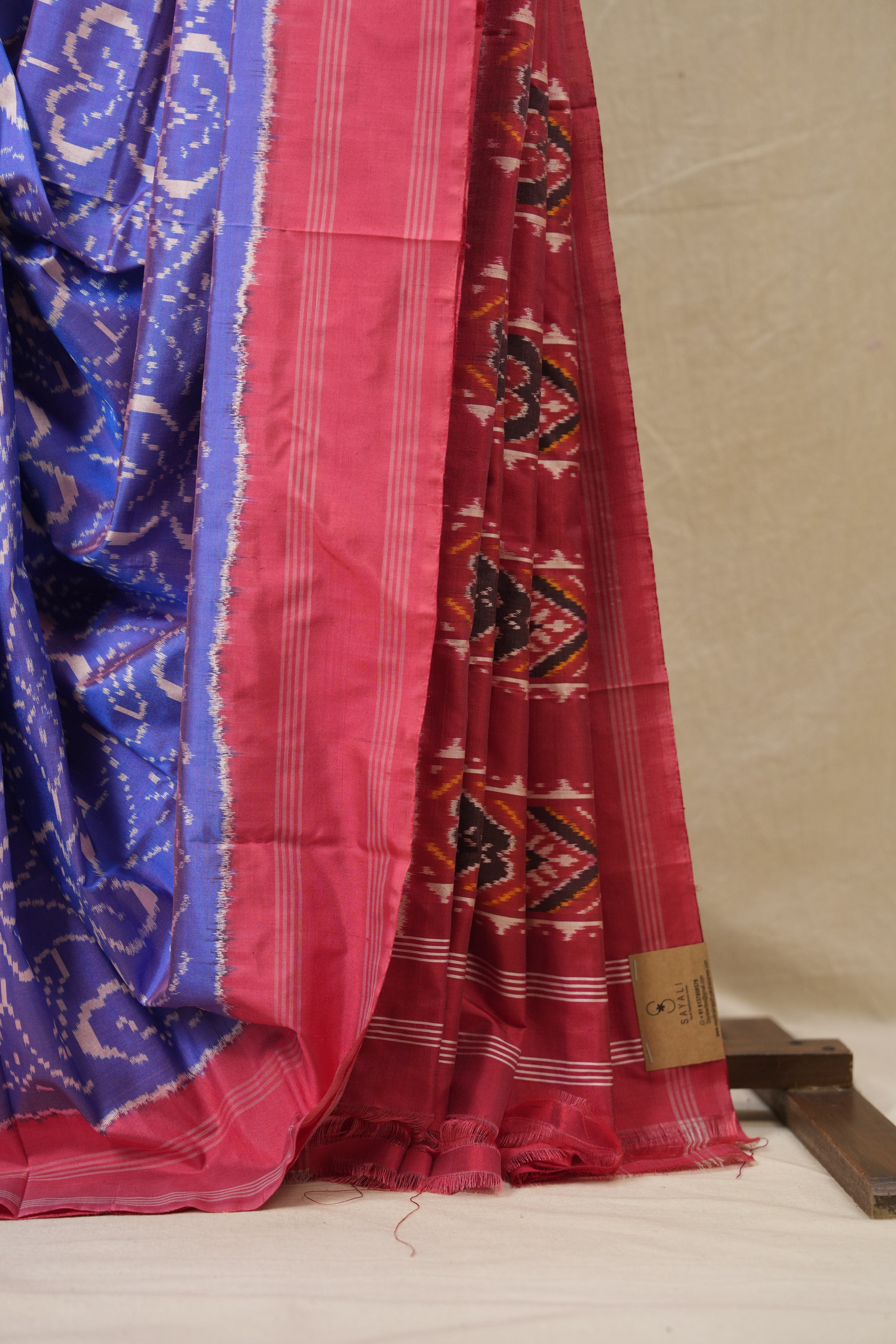 Blue Pochampalli Silk Ikat Saree - SRBPSIS307