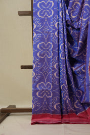 Blue Pochampalli Silk Ikat Saree - SRBPSIS307