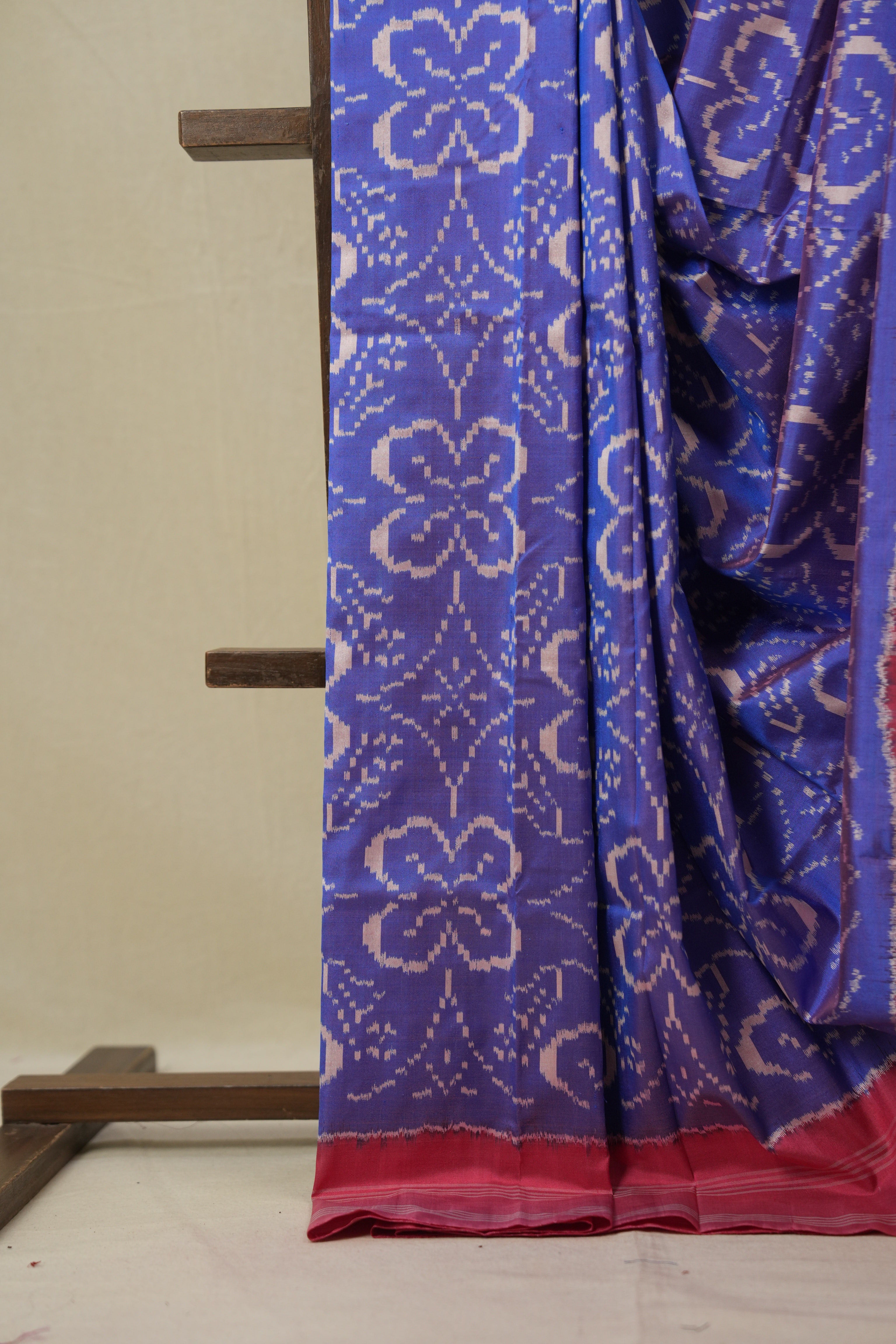 Blue Pochampalli Silk Ikat Saree - SRBPSIS307