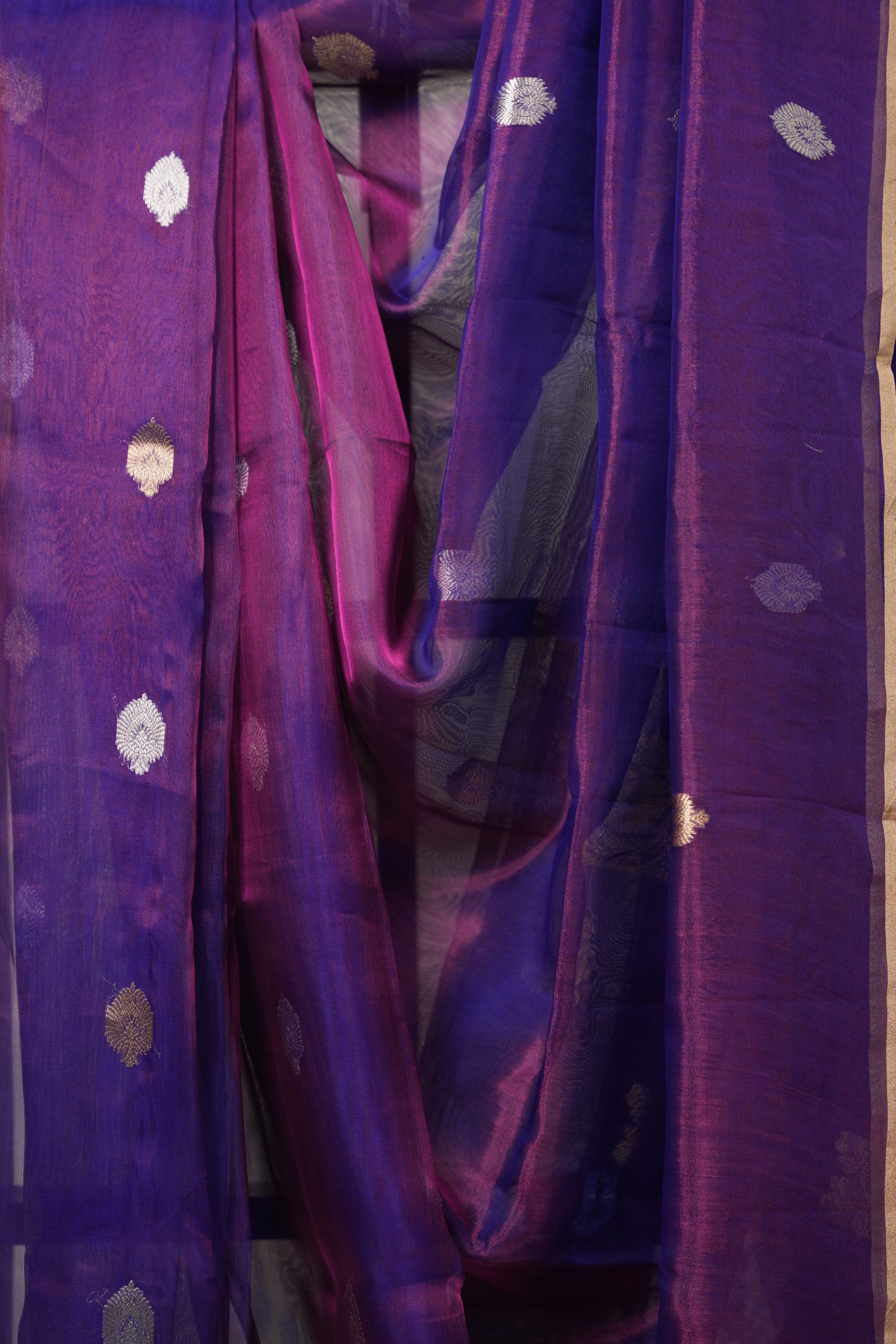 Purple Tissue Banarasi Silk Saree - SRPTBSS008