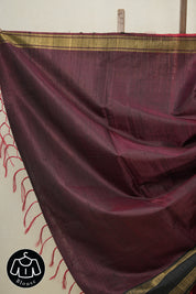 Red Raw Silk Saree - SRRRSS614