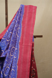 Blue Pochampalli Silk Ikat Saree - SRBPSIS307