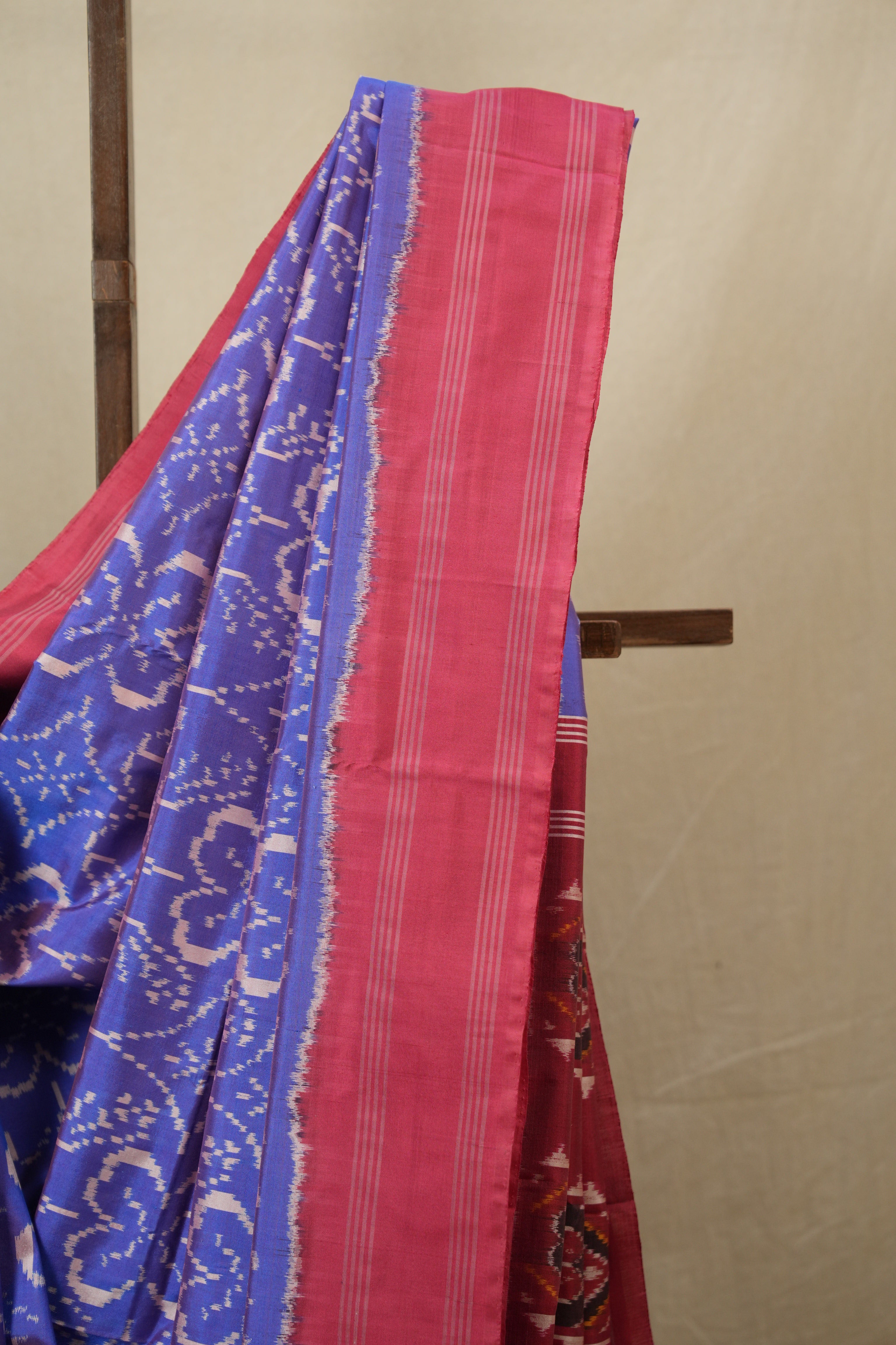 Blue Pochampalli Silk Ikat Saree - SRBPSIS307