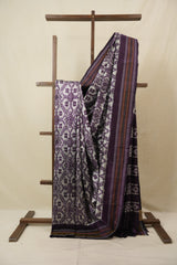 Grey Pochampalli Silk Ikat Saree - SRGPSIS308