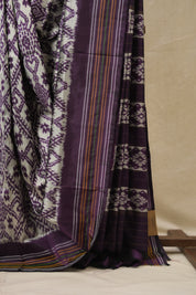 Grey Pochampalli Silk Ikat Saree - SRGPSIS308