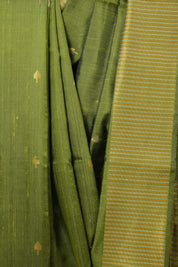 Moss Green Raw Silk Saree - SRMGRSS12EX