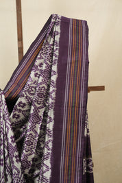 Grey Pochampalli Silk Ikat Saree - SRGPSIS308