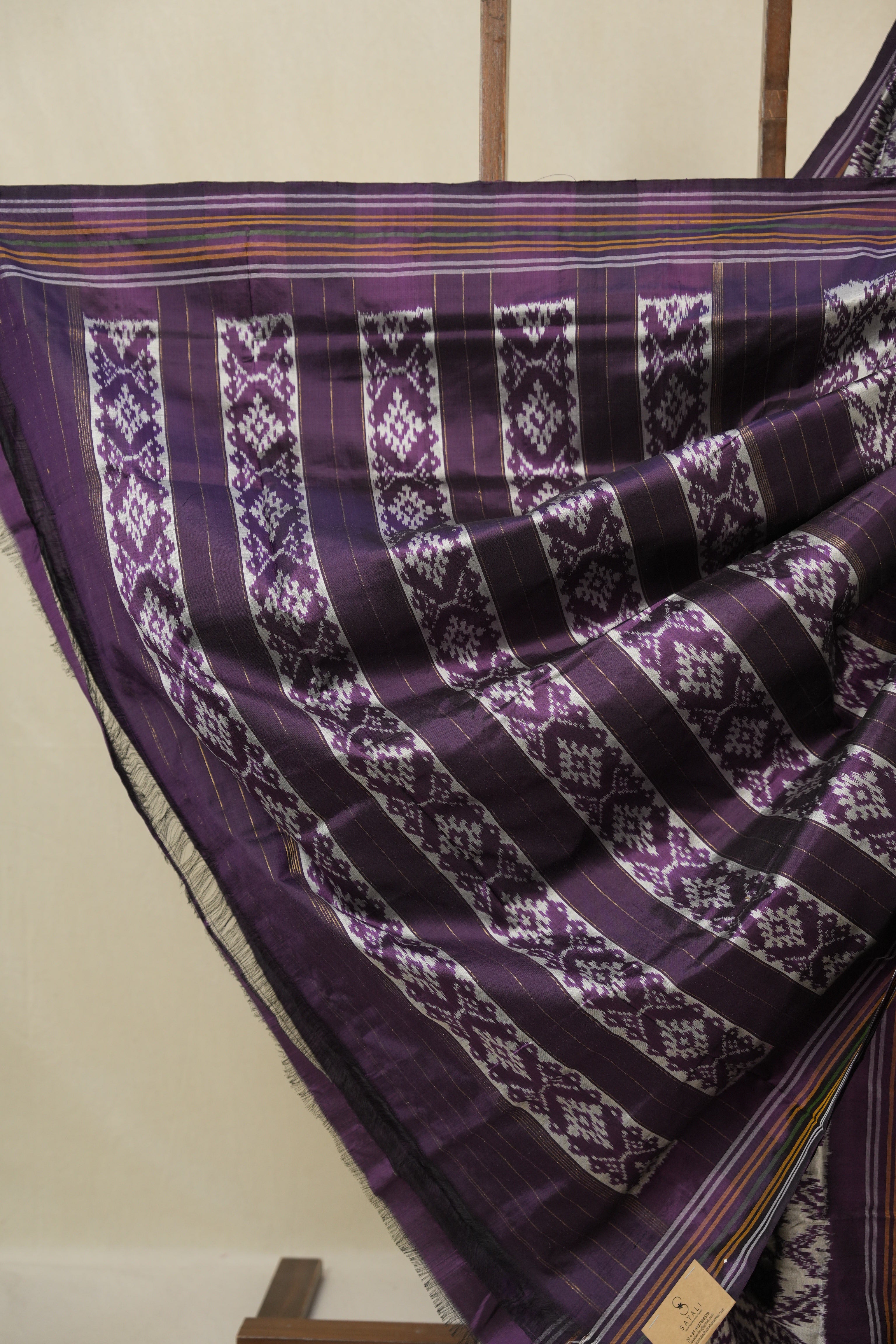Grey Pochampalli Silk Ikat Saree - SRGPSIS308