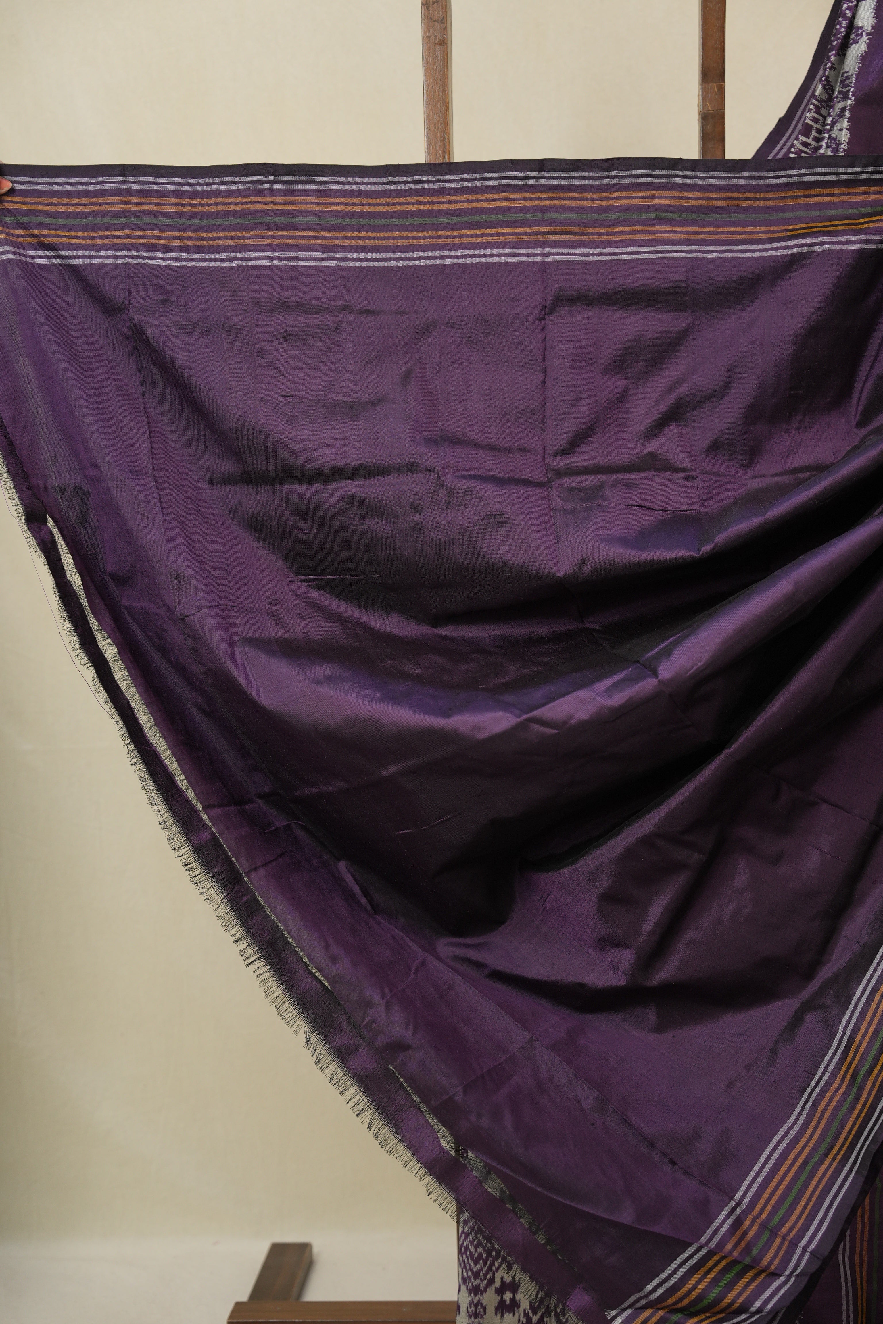 Grey Pochampalli Silk Ikat Saree - SRGPSIS308