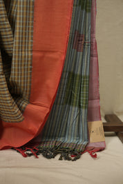 Brown Cotton IIkal Saree - SRBCIS1152