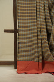 Brown Cotton IIkal Saree - SRBCIS1152