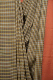 Brown Cotton IIkal Saree - SRBCIS1152
