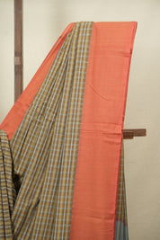 Brown Cotton IIkal Saree - SRBCIS1152