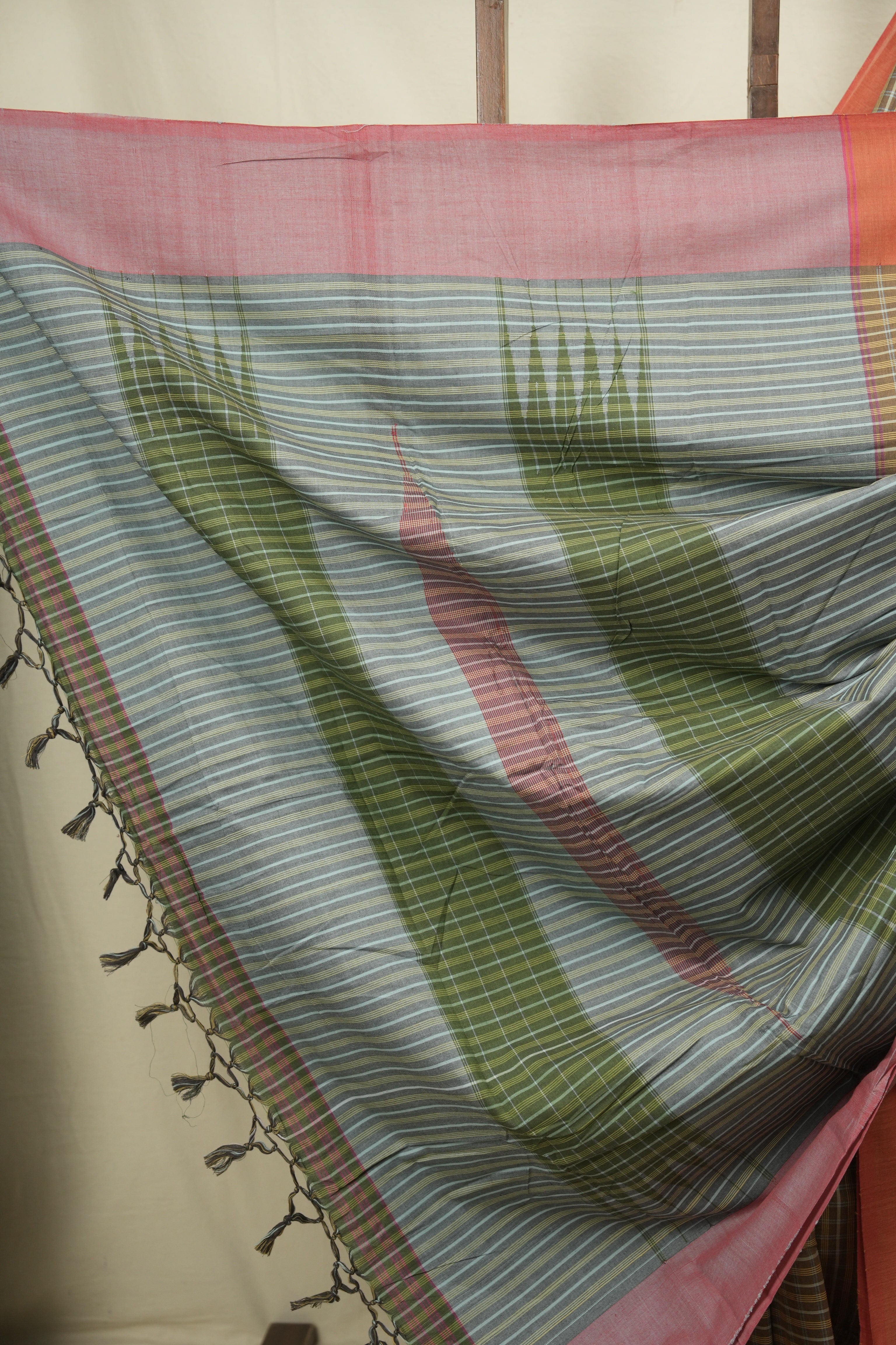 Brown Cotton IIkal Saree - SRBCIS1152