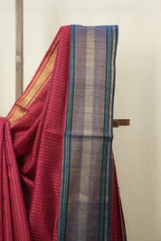 Red Raw Silk Saree - SRRRSS636