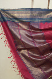 Red Raw Silk Saree - SRRRSS636