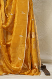 Gold Yellow Tissue Banarasi Silk Saree - SRGYTBSS005