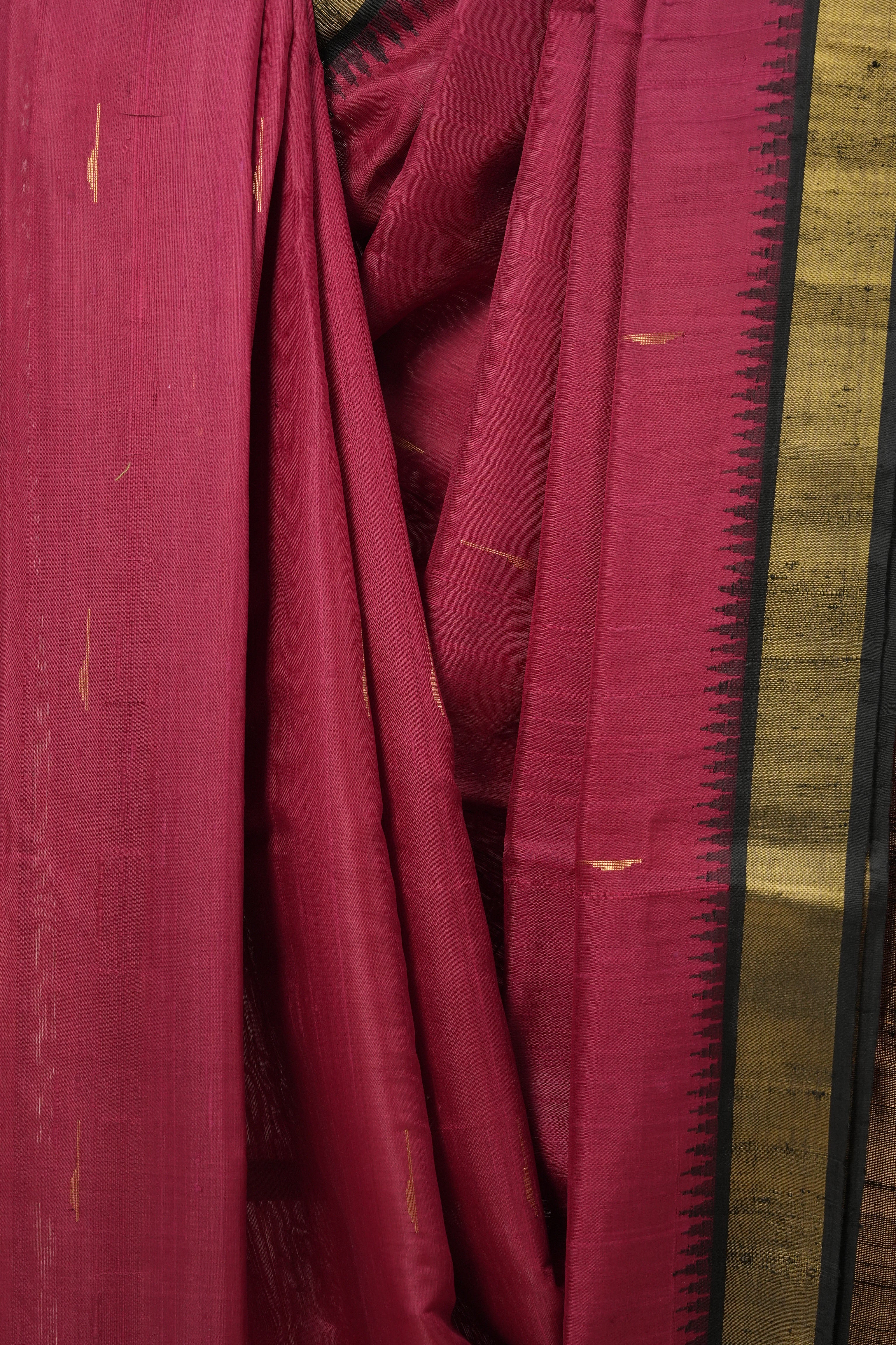 Red Raw Silk Saree - SRRRSS347