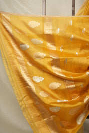 Gold Yellow Tissue Banarasi Silk Saree - SRGYTBSS005