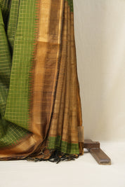 Mehendi Green Raw Silk Saree - SRMGRSS389