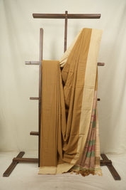 Brown Cotton IIkal Saree - SRBCIS1150