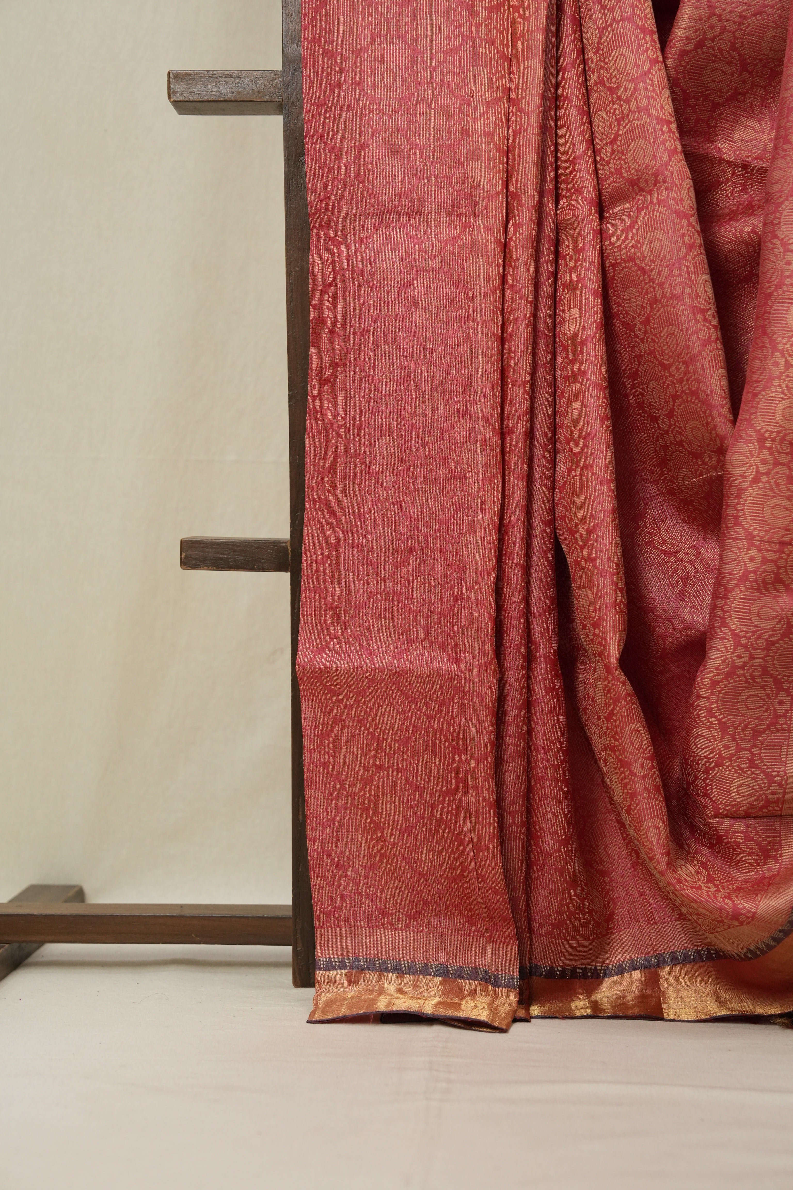 Pink Kosa Tussar Silk Saree - SRPKTSS759