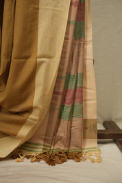 Brown Cotton IIkal Saree - SRBCIS1150