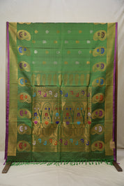 Emerald Green Gadwal Silk Saree - SREGGSS320