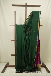 Green Maheshwari Saree - SRGMS1219