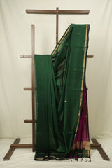 Green Maheshwari Saree - SRGMS1219