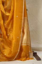 Golden Yellow Tissue Banarasi Silk Saree - SRGYTBSS002