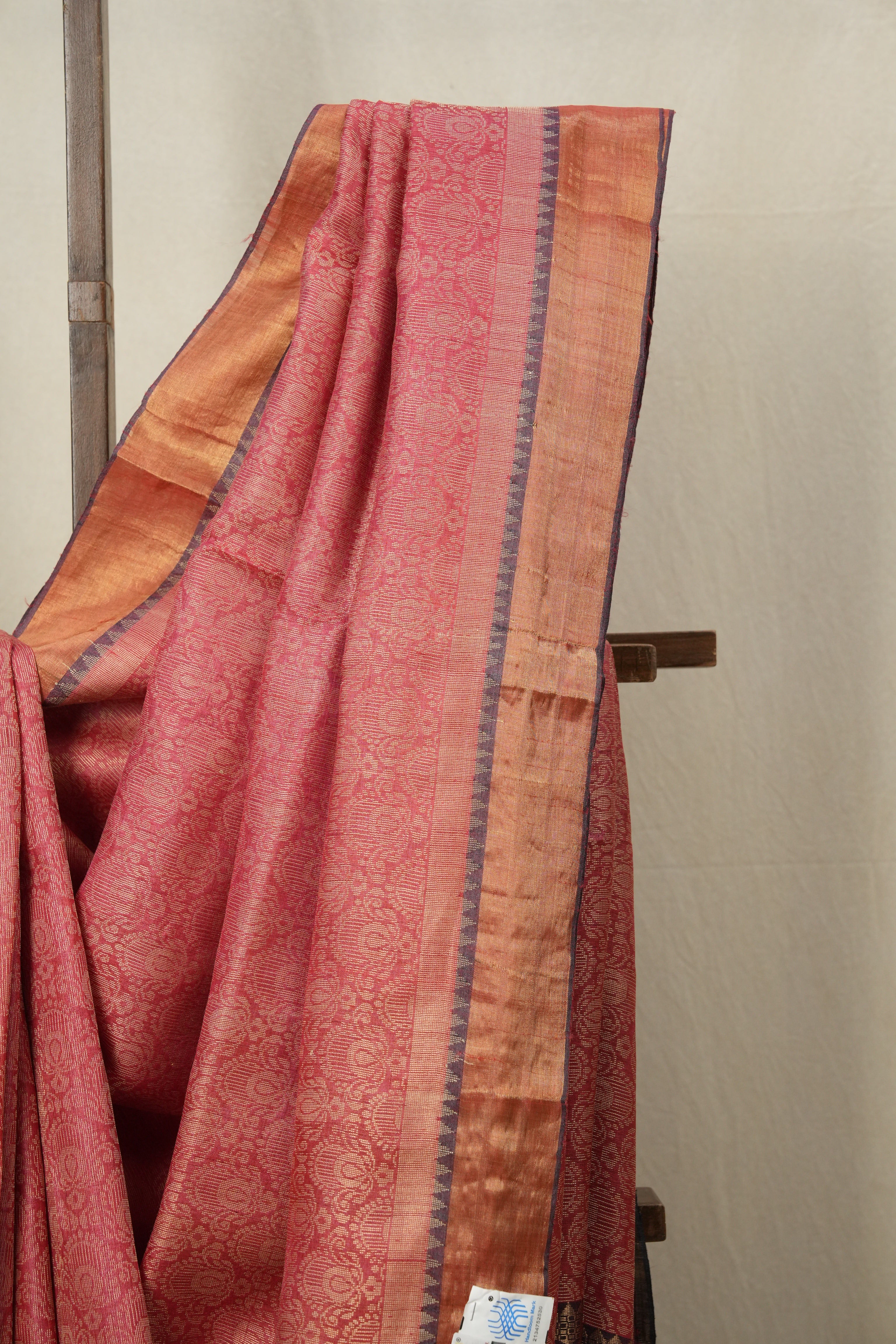 Pink Kosa Tussar Silk Saree - SRPKTSS759