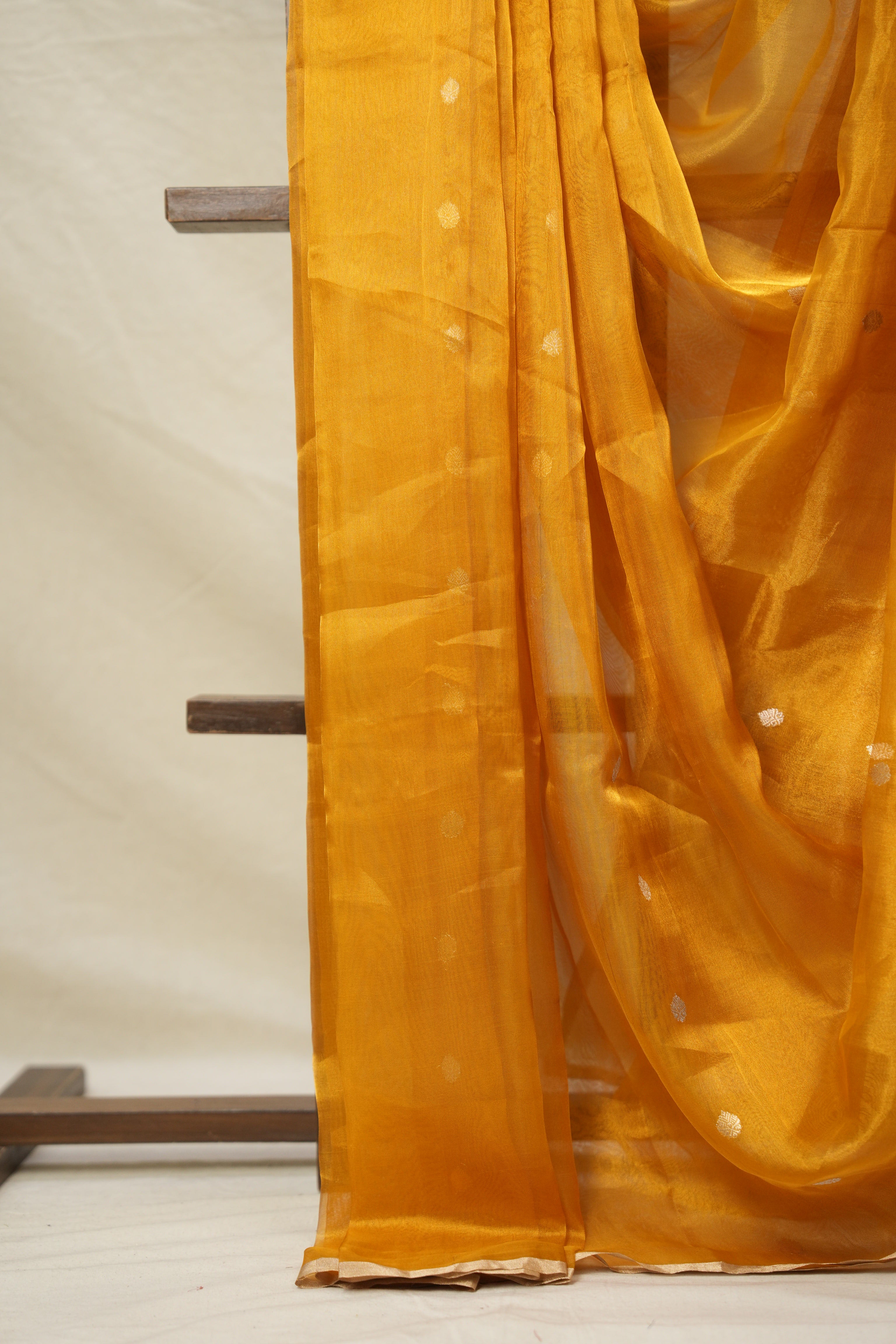 Golden Yellow Tissue Banarasi Silk Saree - SRGYTBSS002