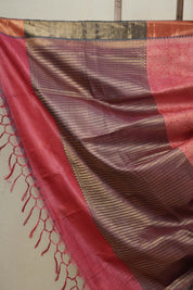 Pink Kosa Tussar Silk Saree - SRPKTSS759