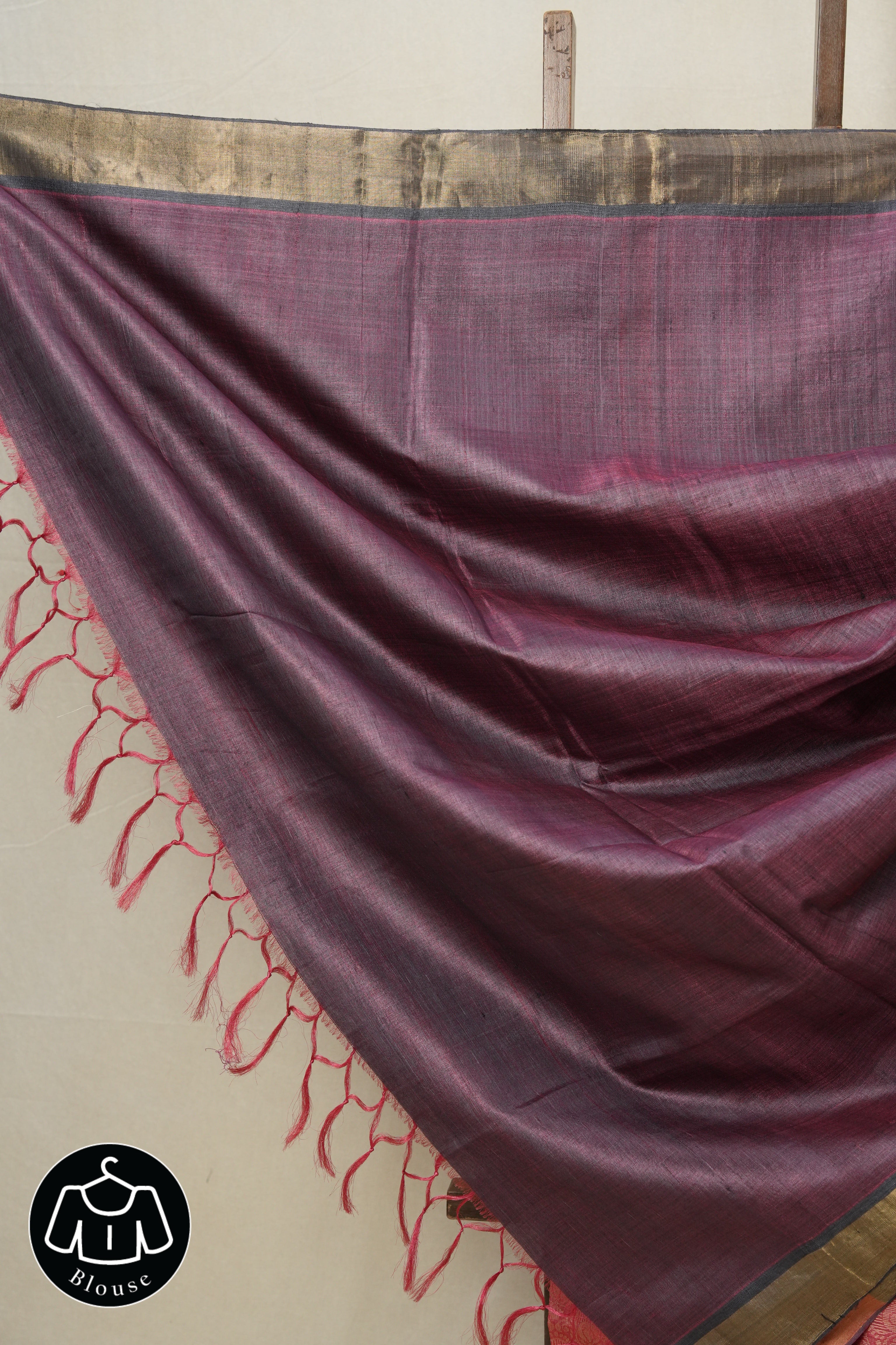 Pink Kosa Tussar Silk Saree - SRPKTSS759