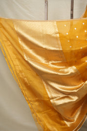 Golden Yellow Tissue Banarasi Silk Saree - SRGYTBSS002