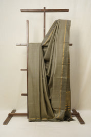 Sand Brown Tussar Silk Saree - SRSBTSS1504