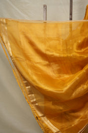 Golden Yellow Tissue Banarasi Silk Saree - SRGYTBSS002